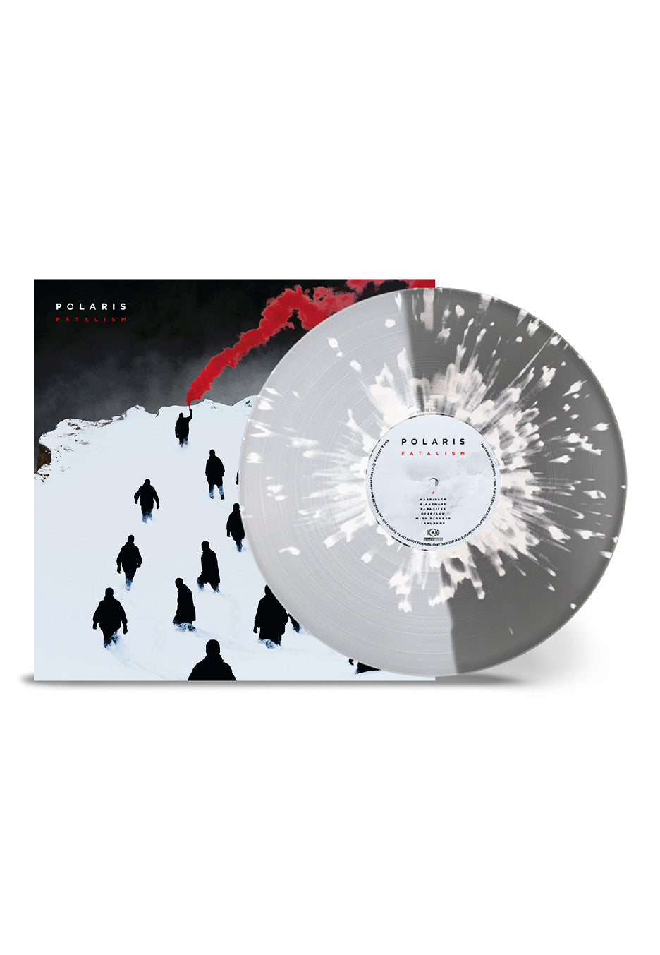 Polaris - Fatalism Ltd. Silver/Clear Split w/ White - Splattered Vinyl | Neutral-Image