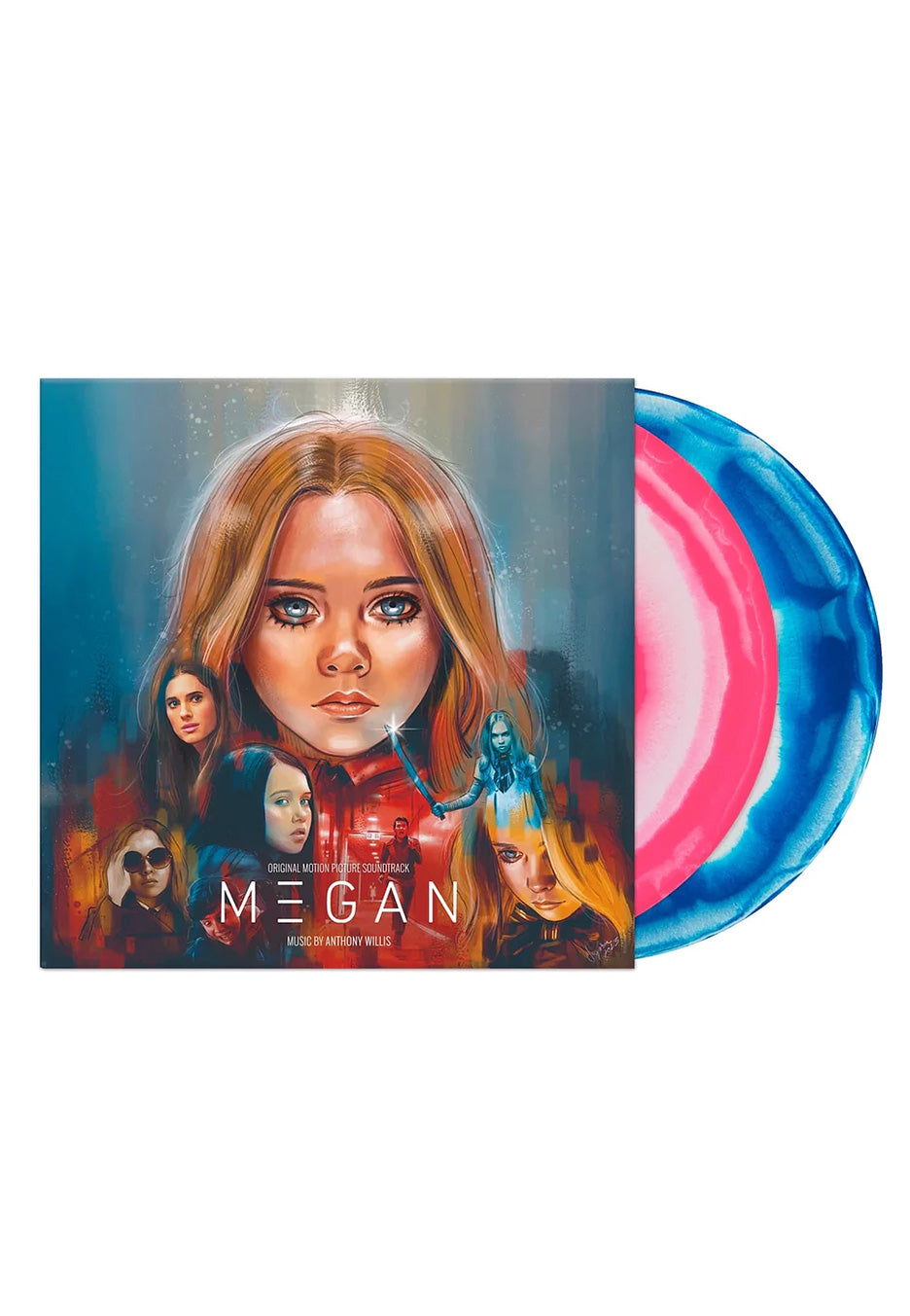 M3GAN - M3GAN OST (Anthony Willis) Blue & White Swirl - Colored 2 Vinyl | Neutral-Image