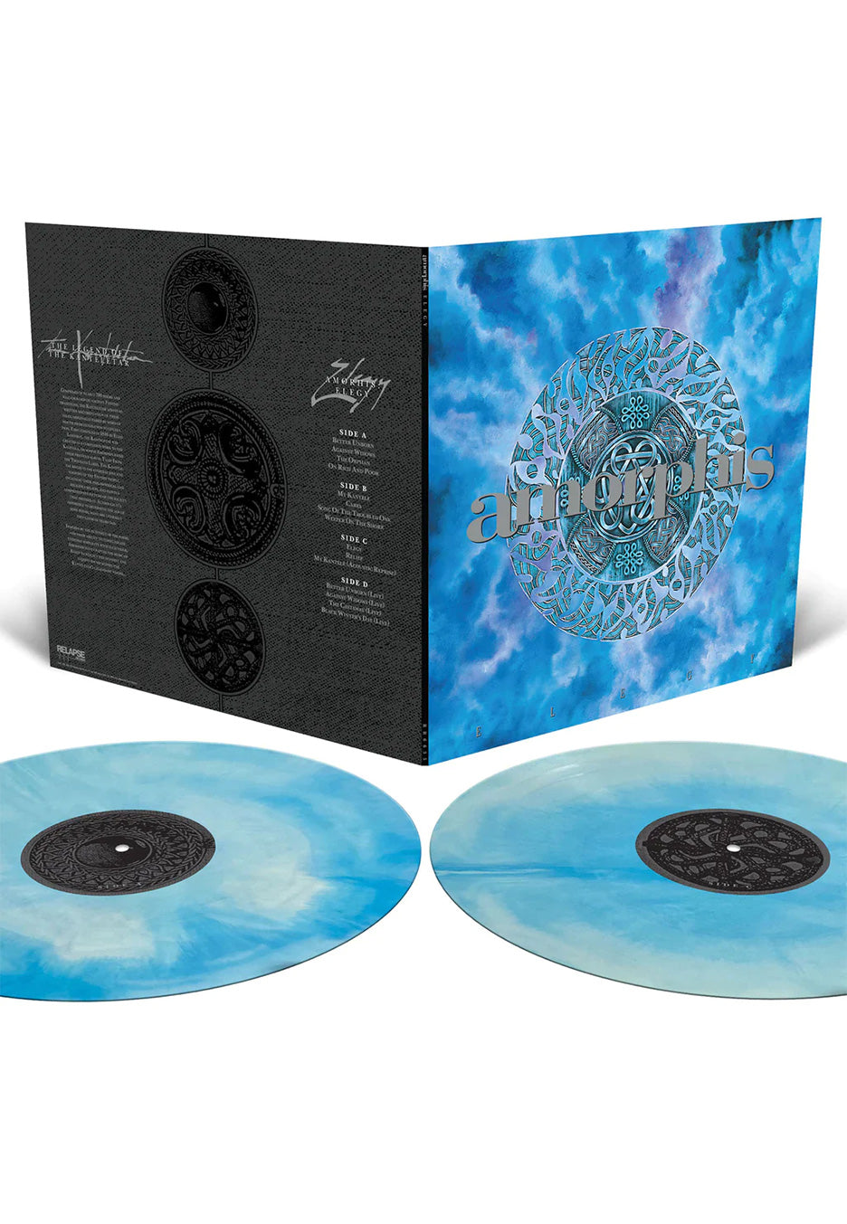 Amorphis - Elegy Ltd. Blue & White Galaxy - Colored 2 Vinyl | Neutral-Image