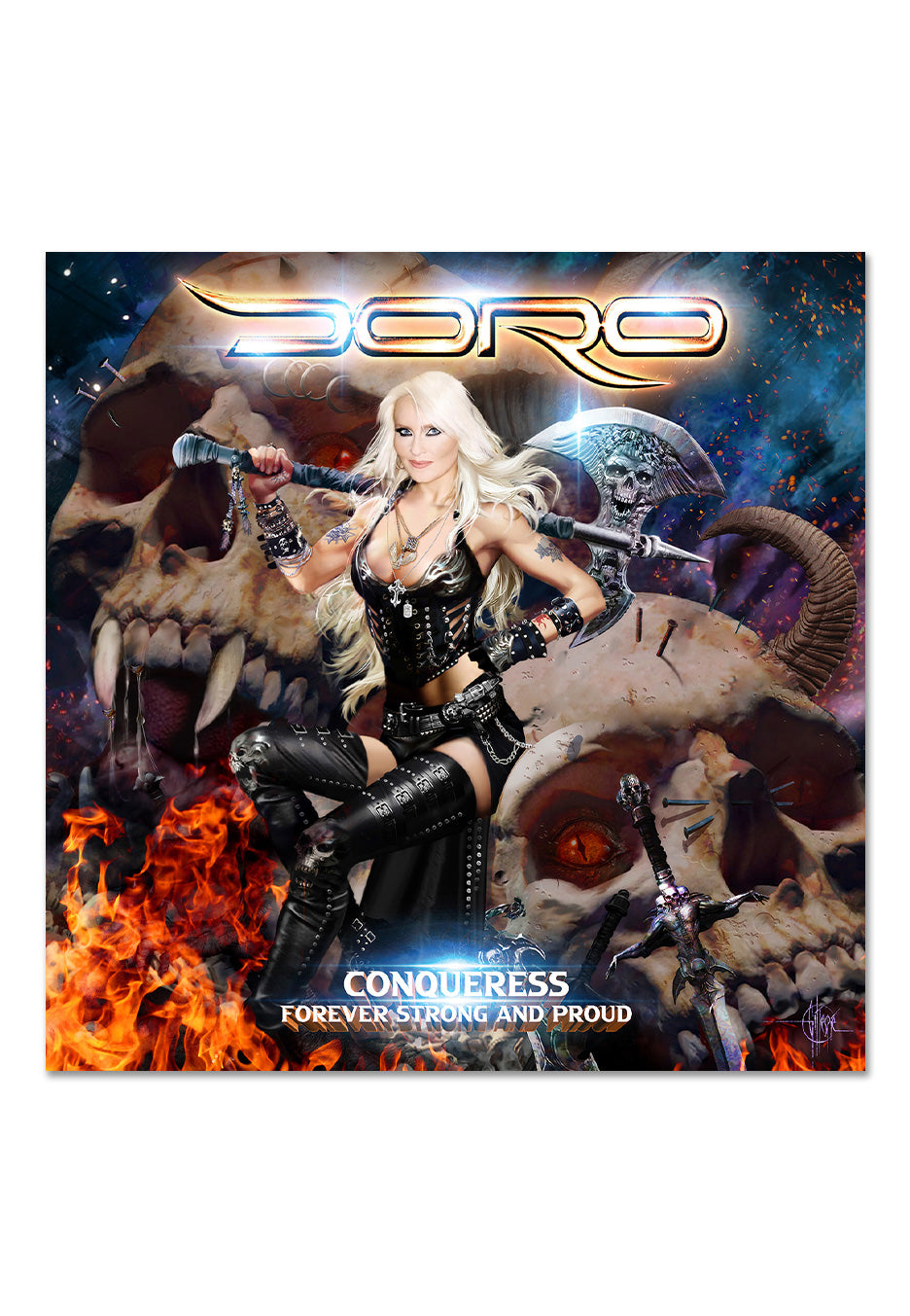 Doro - Conqueress - Forever Strong And Proud Ltd. White/Black - Splattered 2 Vinyl | Neutral-Image