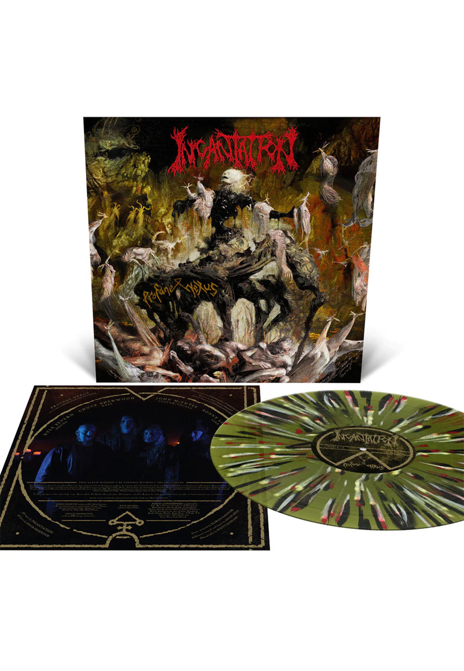 Incantation - Profane Nexus Swamp Green w/ Red/White/Black - Splattered Vinyl | Neutral-Image