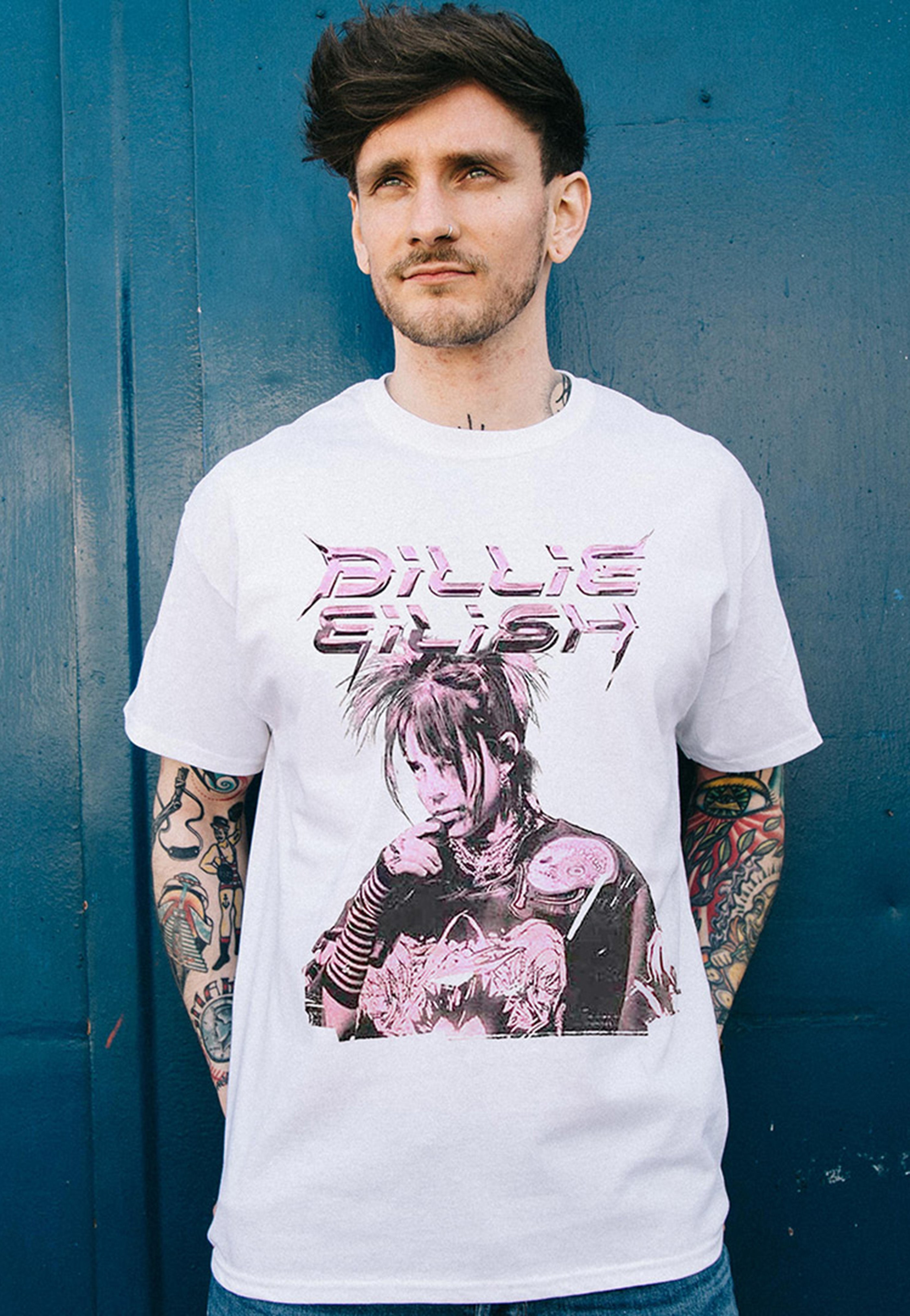 Billie Eilish - Purple Illustration - T-Shirt | Men-Image