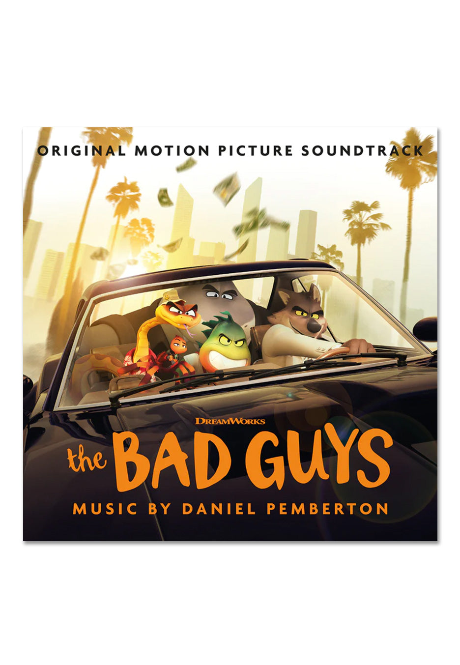 The Bad Guys - The Bad Guys OST (Daniel Pemberton) Ltd. Yellow/Orange - Marbled 2 Vinyl | Neutral-Image