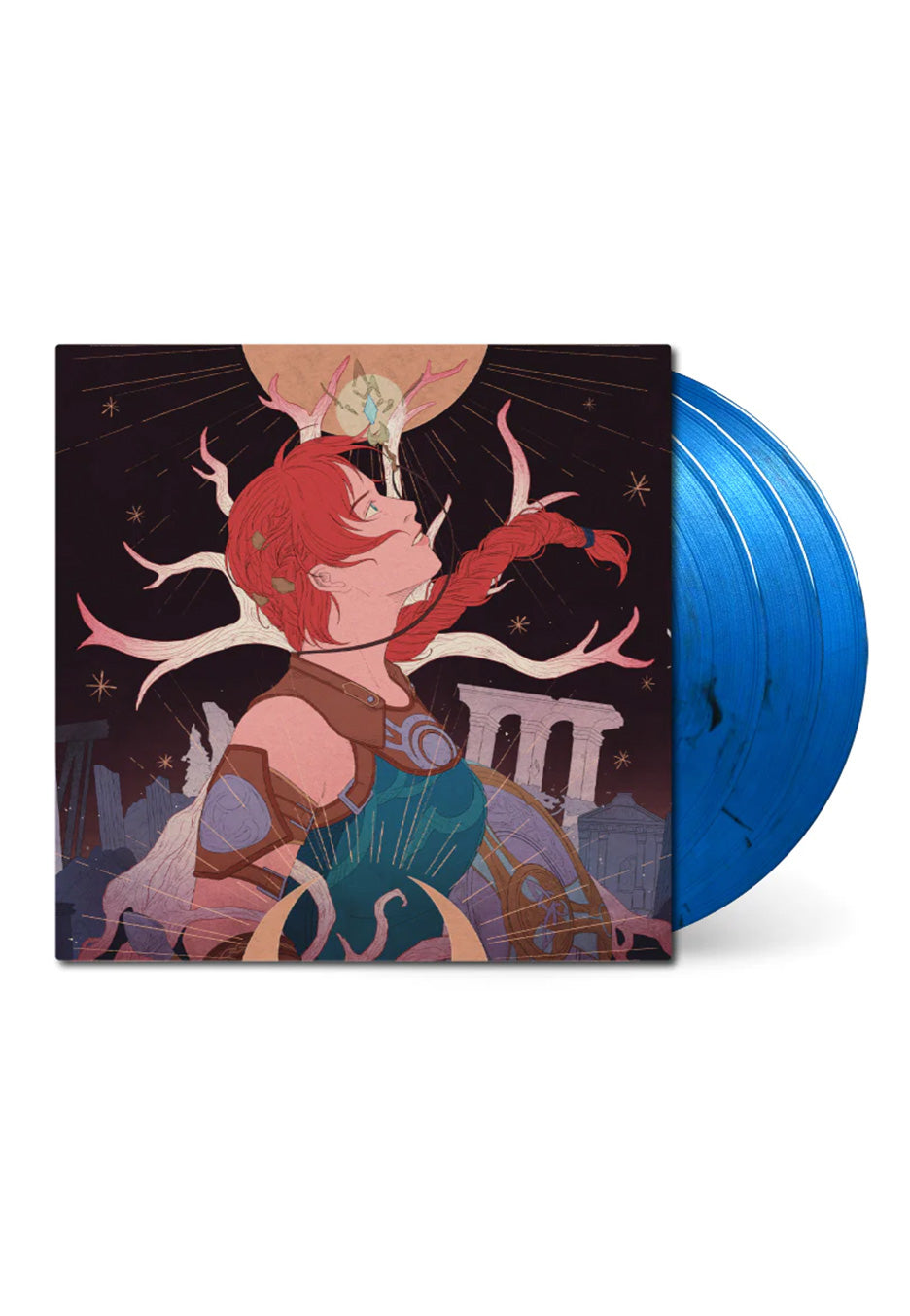 Asterigos - Asterigos OST (Weifan Chang) Clear Blue w/ Black - Marbled 3 Vinyl | Neutral-Image