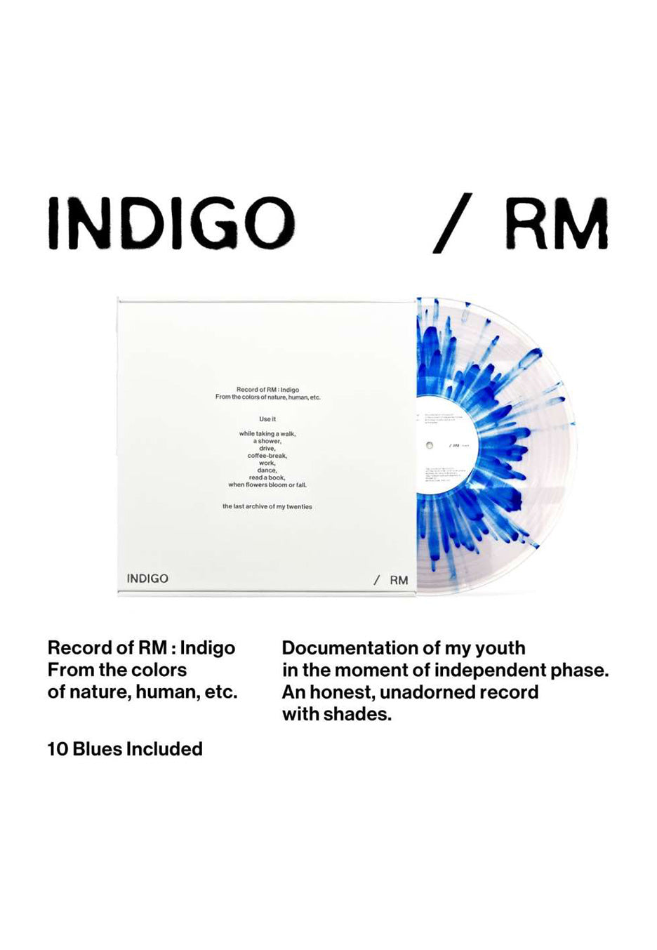 RM - Indigo Ltd. Clear w/ Blue - Splattered Vinyl | Neutral-Image