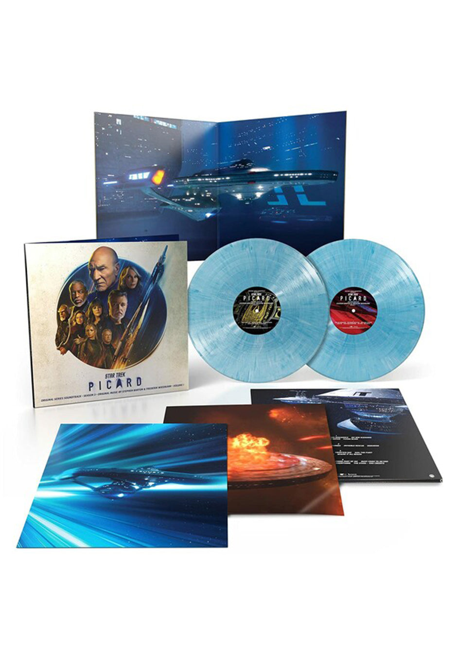 Star Trek - Picard Season 3 Volume 1 Ltd. Sky Blue w/ White Burst - Colored 2 Vinyl | Neutral-Image