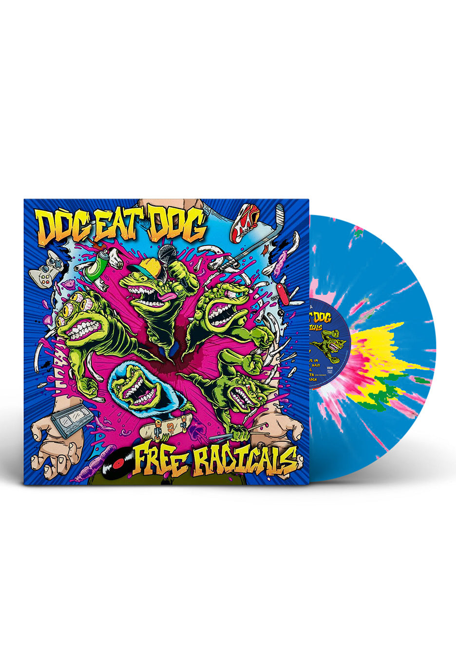 Dog Eat Dog - Free Radicals Ltd. Blue w/ Pink/Yellow/Green - Splattered Vinyl | Neutral-Image