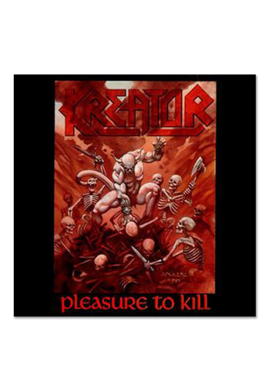 Kreator- Pleasure To Kill White w/ Red Splatter - Colored Vinyl | Neutral-Image