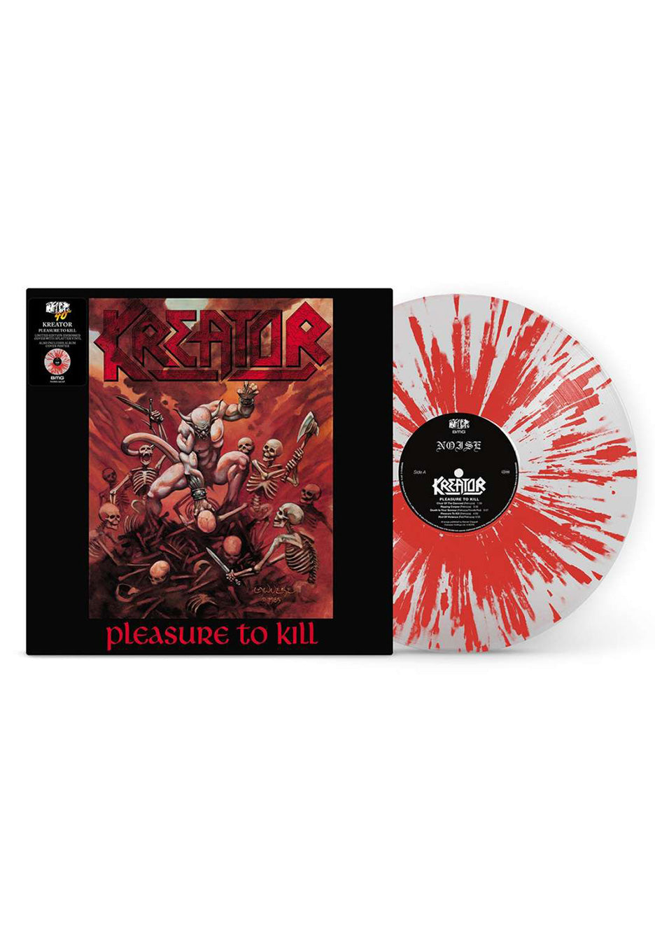 Kreator- Pleasure To Kill White w/ Red Splatter - Colored Vinyl | Neutral-Image