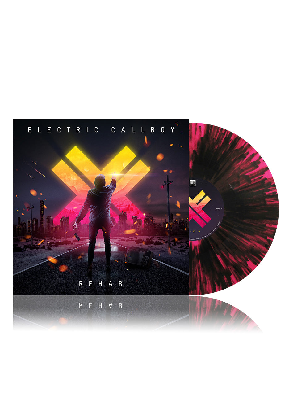 Electric Callboy - Rehab (Re-Issue 2023) Ltd. Transparent Neon Pink/Black - Splattered Vinyl | Neutral-Image