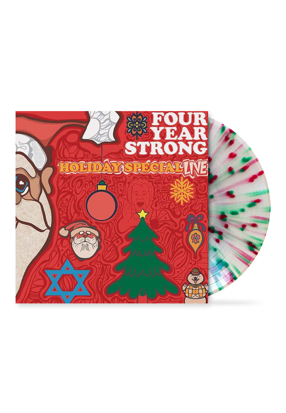 Four Year Strong - Holiday Special Live Ltd. Clear w/ Red/Green - Splattered Vinyl | Neutral-Image