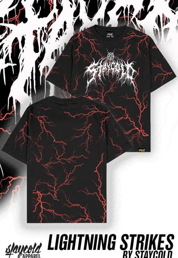 Stay Cold Apparel - Lightning Strikes Black - T-Shirt | Men-Image