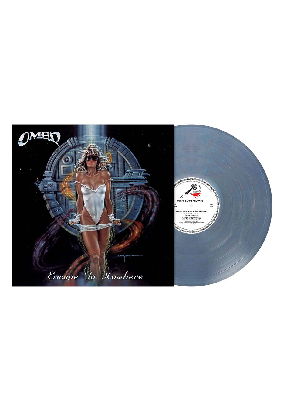 Omen - Escape To Nowhere (35th Anniversary Edition) Ltd. Light Steel Blue - Marbled Vinyl | Neutral-Image