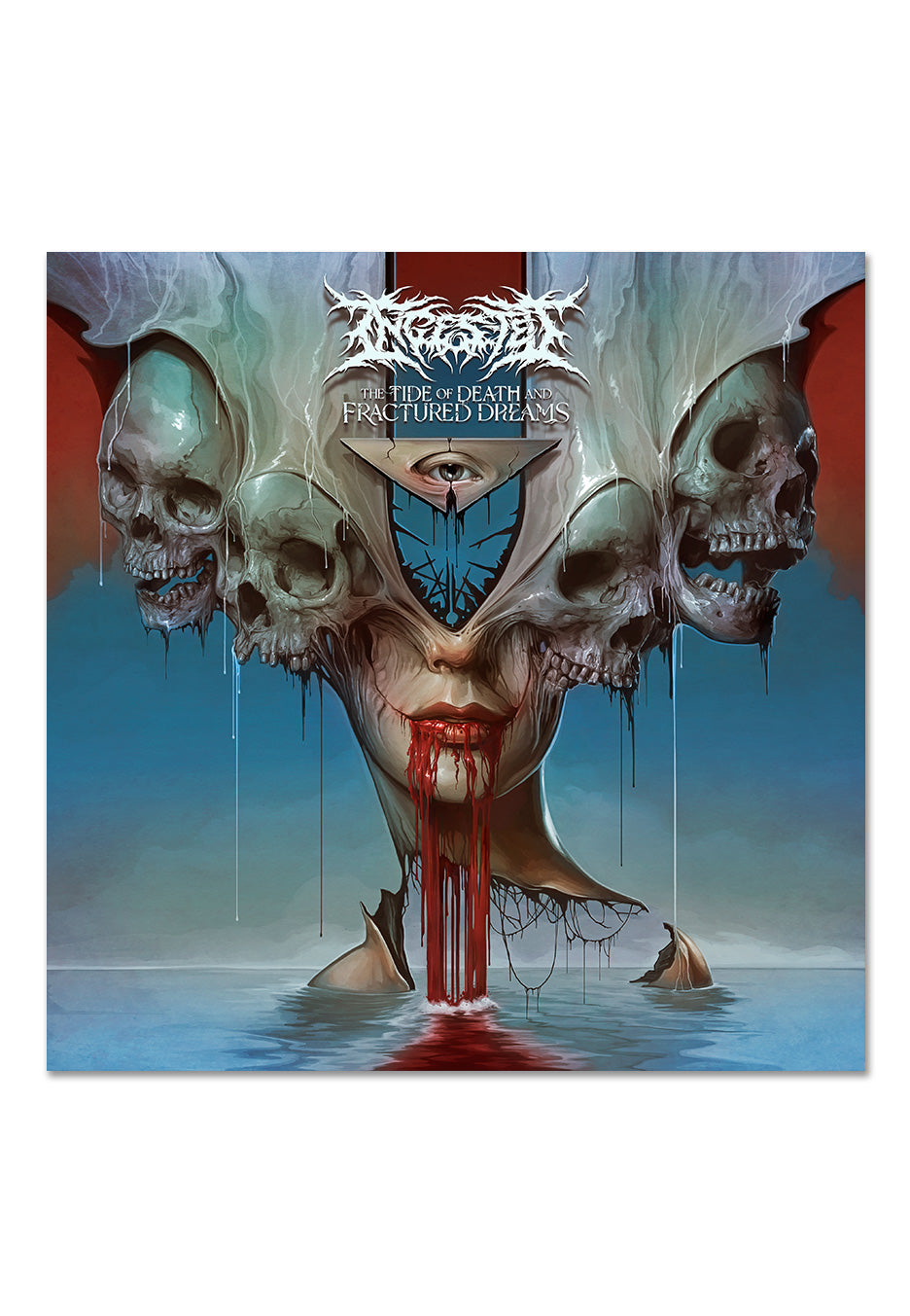 Ingested - The Tide Of Death And Fractured Dreams Transparent White w/ Blue/Green & Red - Splattered Vinyl | Neutral-Image