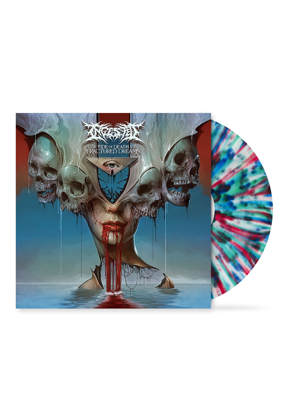 Ingested - The Tide Of Death And Fractured Dreams Transparent White w/ Blue/Green & Red - Splattered Vinyl | Neutral-Image