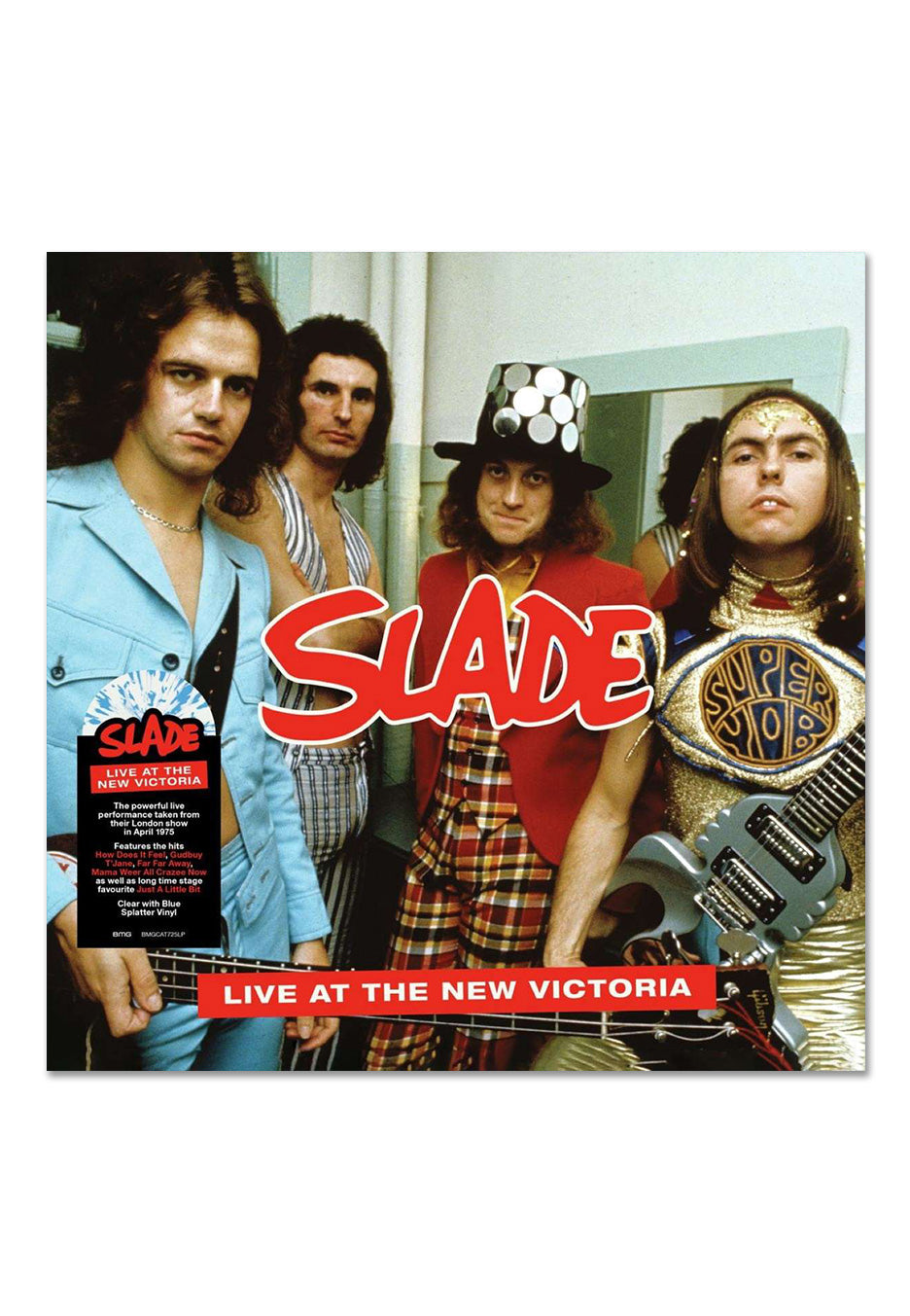 Slade - Live At The New Victoria Ltd. Clear w/ Blue - Splattered 2 Vinyl | Neutral-Image