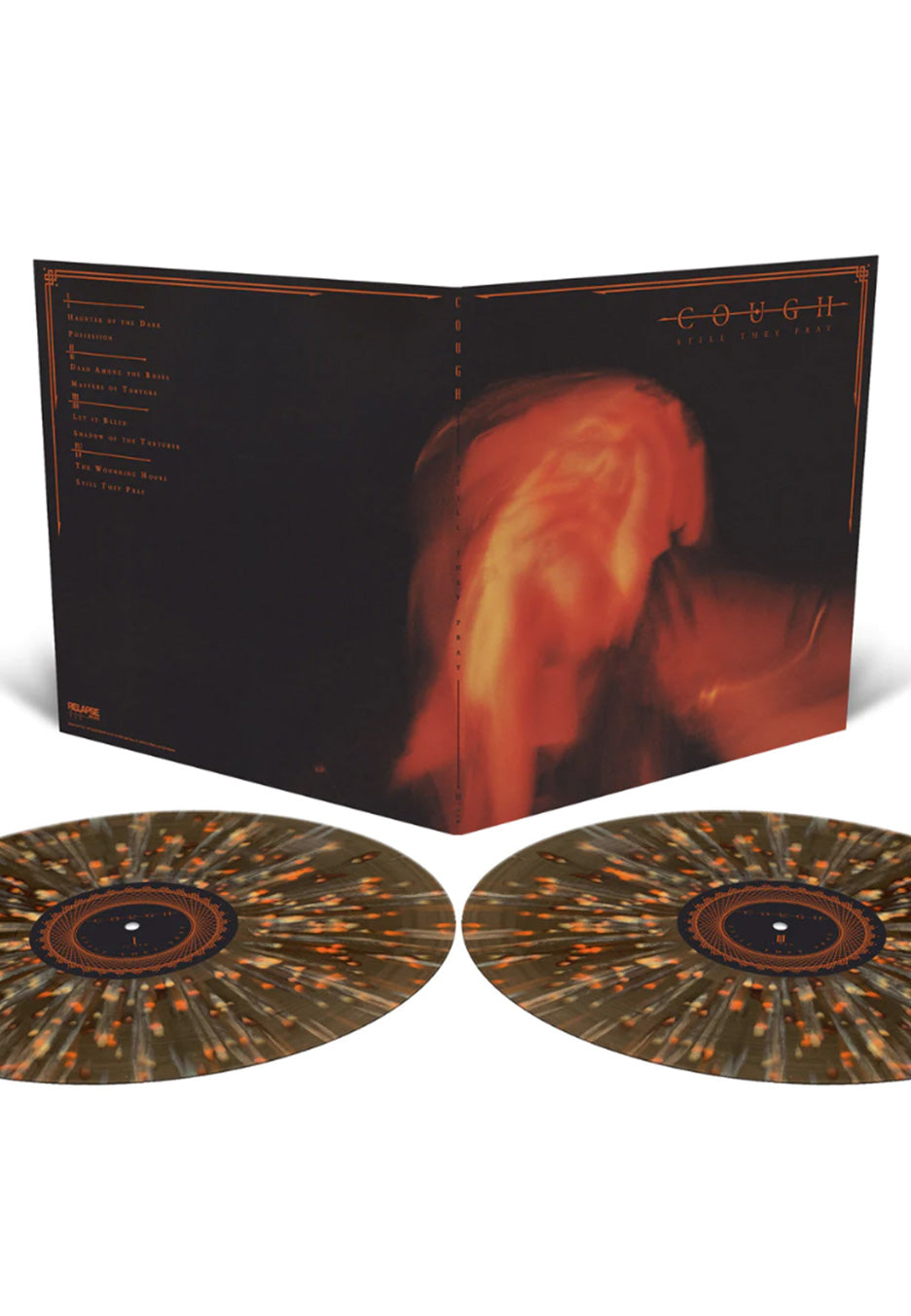 Cough - Still They Pray Ltd. Black Ice w/ Halloween Orange/Mustard/Neon Orange - Splattered 2 Vinyl | Neutral-Image