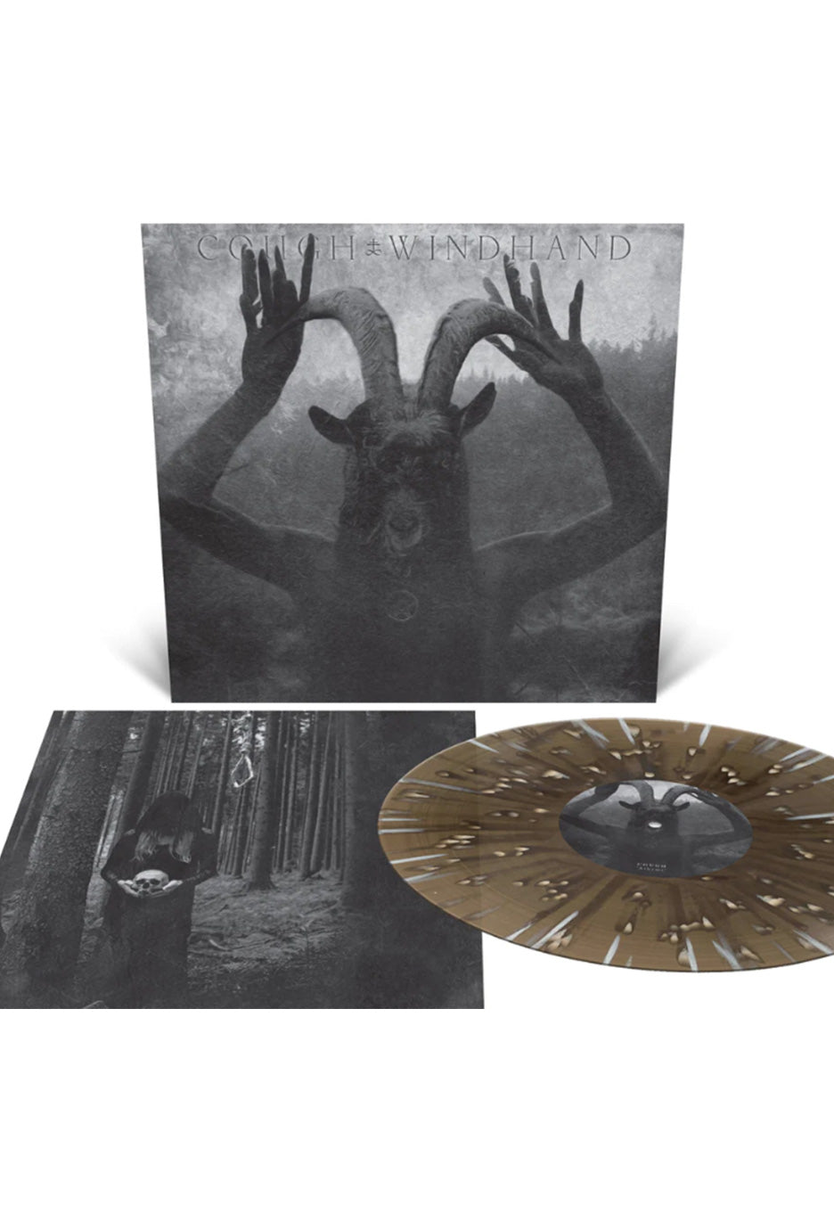 Cough & Windhand - Reflections Of The Negative Ltd. Black Ice w/ White/Grey/Bone - Splattered Vinyl | Neutral-Image