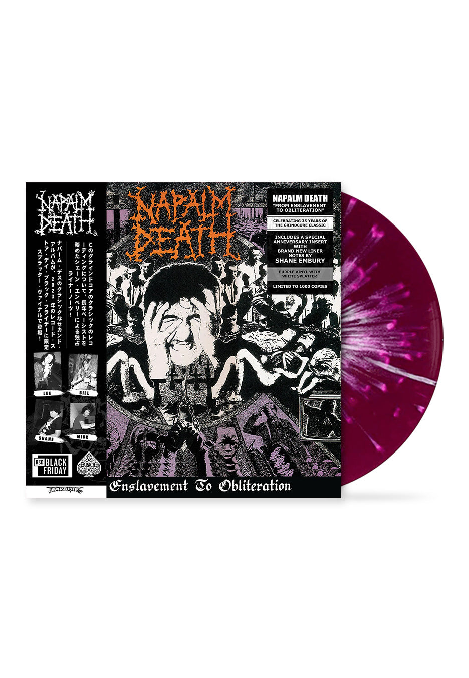 Napalm Death - From Enslavement To Obliteration (RSD 2023 UK Version) Ltd. Purple/White - Splattered Vinyl | Neutral-Image