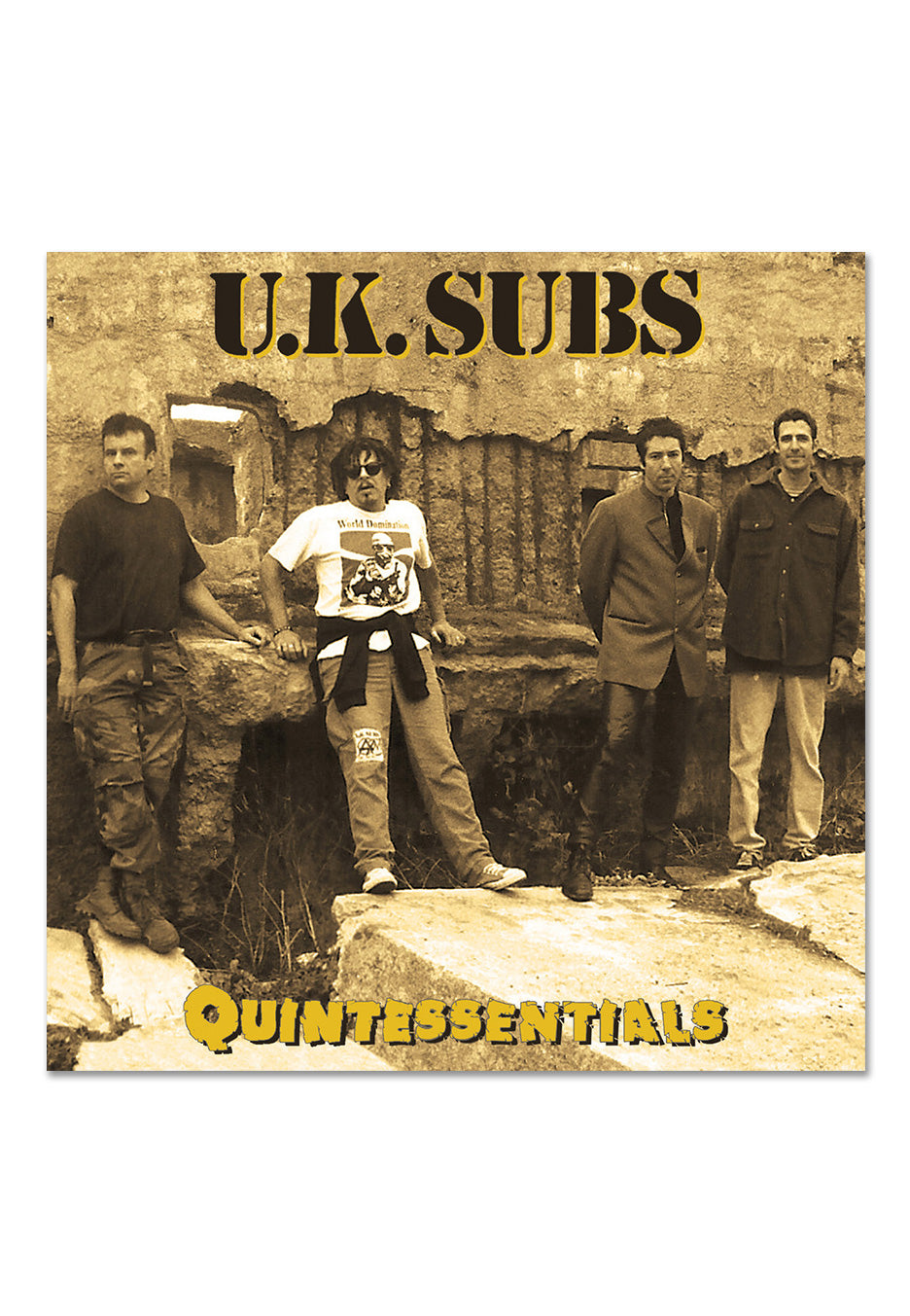 U.K. Subs - Quintessentials Ltd. Yellow w/ Black - Splattered Vinyl | Neutral-Image