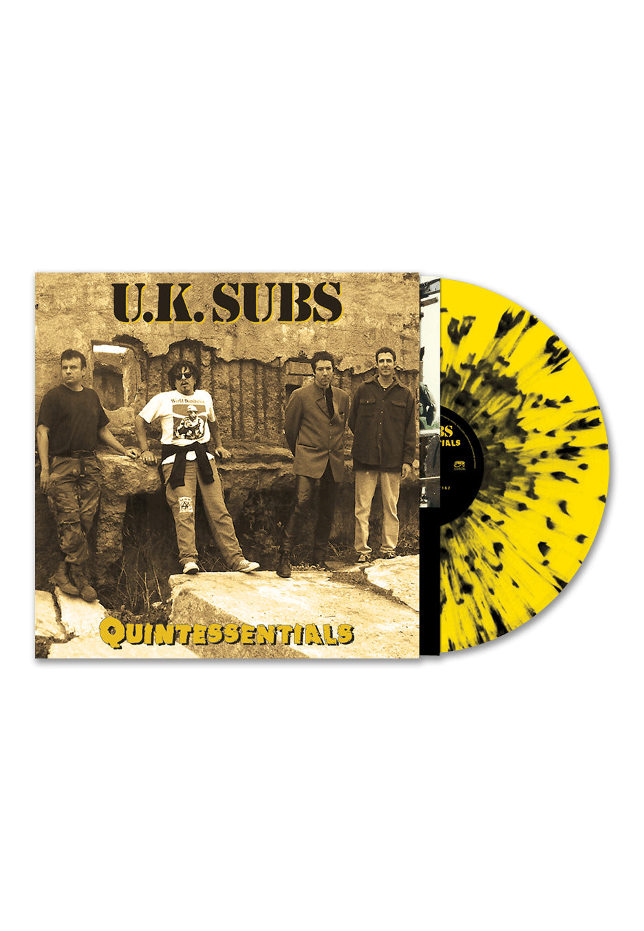 U.K. Subs - Quintessentials Ltd. Yellow w/ Black - Splattered Vinyl | Neutral-Image