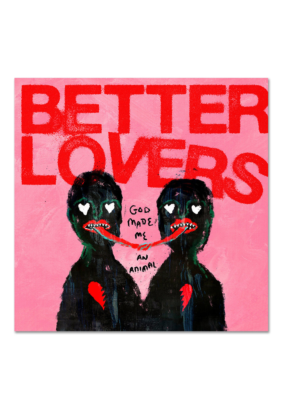 Better Lovers - God Made Me An Animal Transparent Red w/ Black - Splattered Vinyl | Neutral-Image