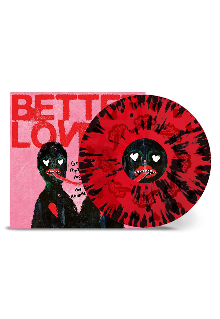 Better Lovers - God Made Me An Animal Transparent Red w/ Black - Splattered Vinyl | Neutral-Image