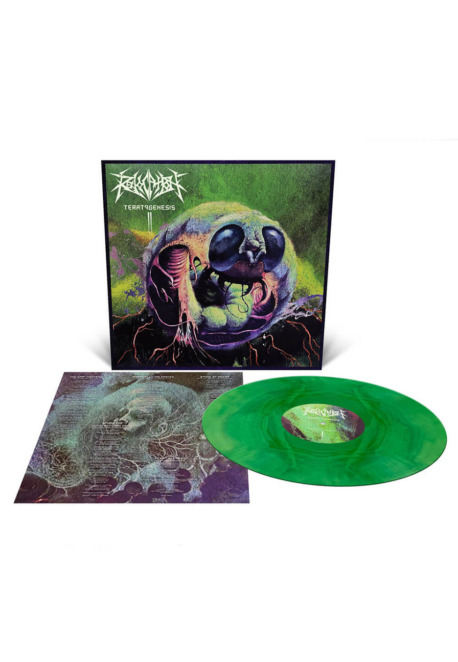 Revocation - Teratogenesis (Re-issue) Ltd. Kelly Green/Yellow Galaxy - Colored Vinyl | Neutral-Image