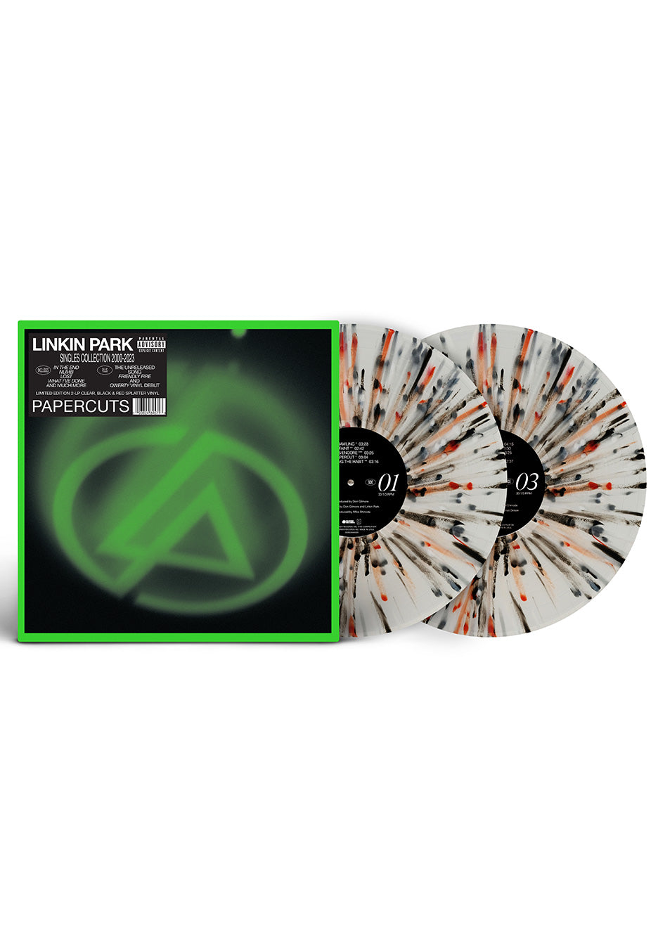 Linkin Park - Papercuts (Singles Collection 2000-2023) Ltd. Clear/Black/Red - Splatter 2 Vinyl | Neutral-Image