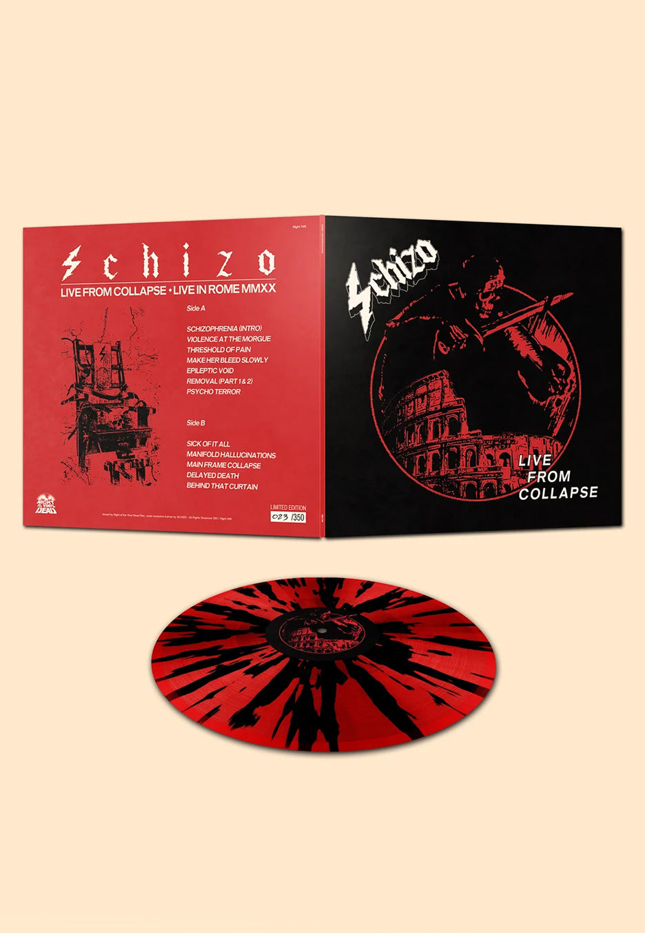 Schizo - Live From Collapse - Live In Rome Mmxx Red/Black - Splattered Vinyl | Neutral-Image