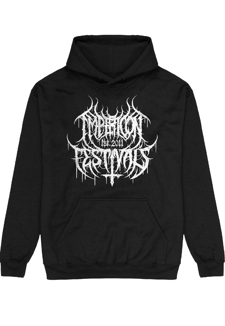 Impericon Festival Leipzig - 27/28.06.2025 20 Years Impericon Black Metal Logo Hoodie Deluxe - Special Ticket