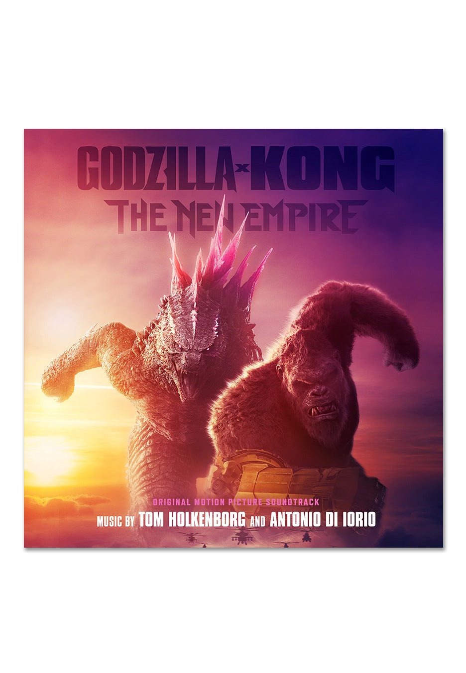 Godzilla - Godzilla X Kong: The New Empire OST Ltd. Neon Pink/Blue Swirl w/ Orange/Pink - Splattered 2 Vinyl | Neutral-Image