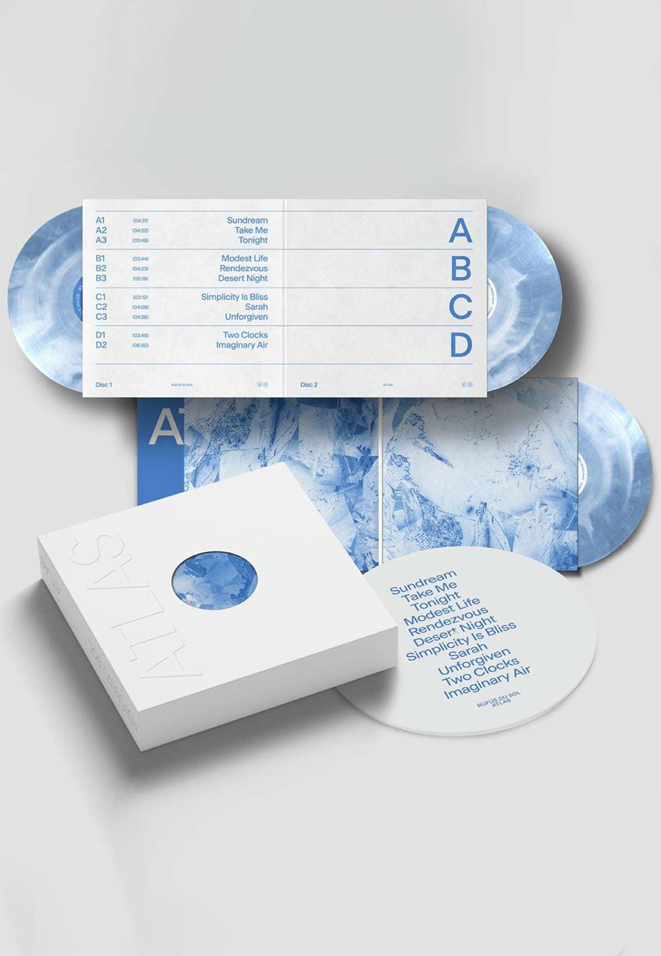 Rüfüs Du Sol - Atlas (10th Anniversary) Ltd. White/Blue Marbled - Vinyl Boxset | Neutral-Image