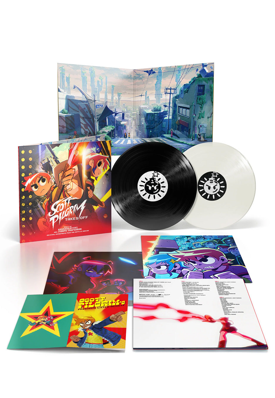 Scott Pilgrim - Scott Pilgrim Takes Off OST (Anamanaguchi) Ltd. Black & White - Colroed 2 Vinyl | Neutral-Image