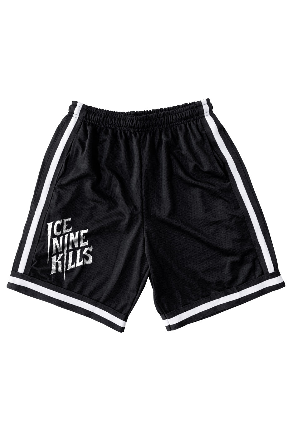 Ice Nine Kills - Logo White Striped  - Shorts | Neutral-Image