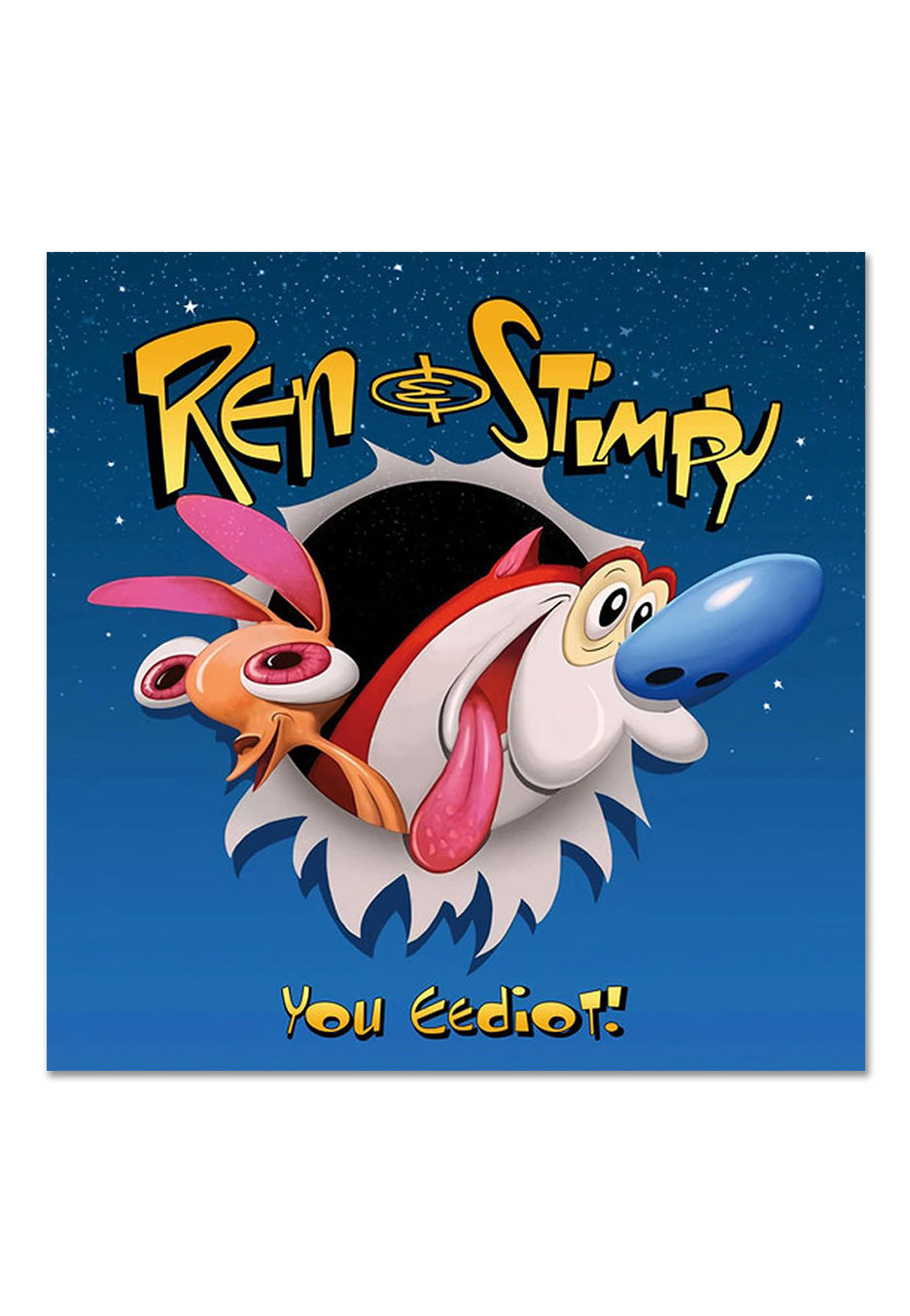 Ren And Stimpy - You Eediot! Ltd. Clear w/ Red/Blue/White/Bone/Pink - Splattered Vinyl | Neutral-Image