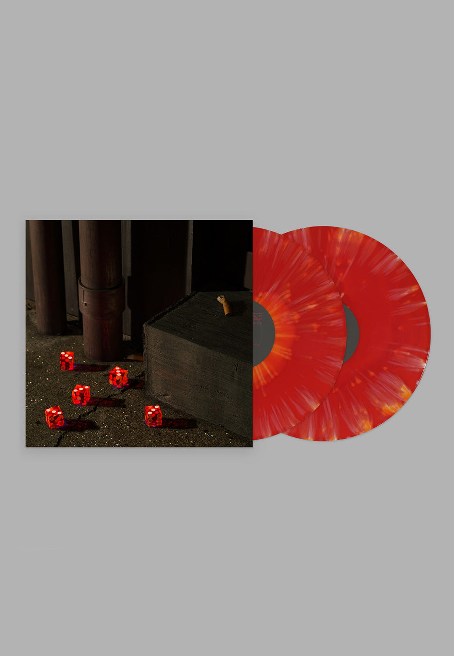 Bright Eyes - Five Dice, All Threes Ltd. Red w/ Orange - Splattered 2 Vinyl | Neutral-Image