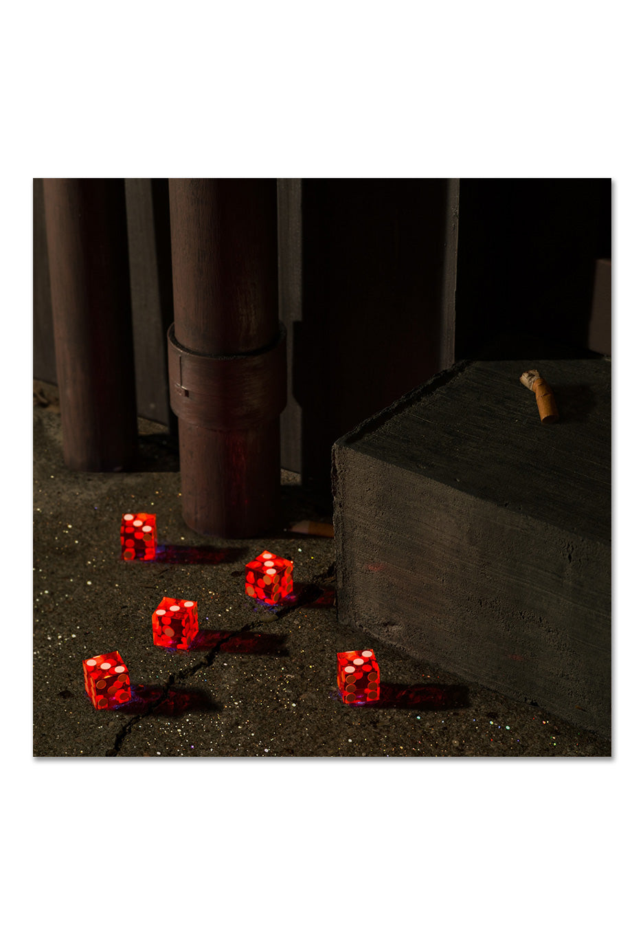 Bright Eyes - Five Dice, All Threes Ltd. Red w/ Orange - Splattered 2 Vinyl | Neutral-Image