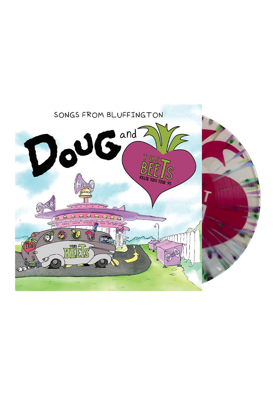 Doug - Doug & The Beets: Songs From Bluffington Ltd. Clear w/ Purple/Green/Silver/Blue - Splattered Vinyl | Neutral-Image