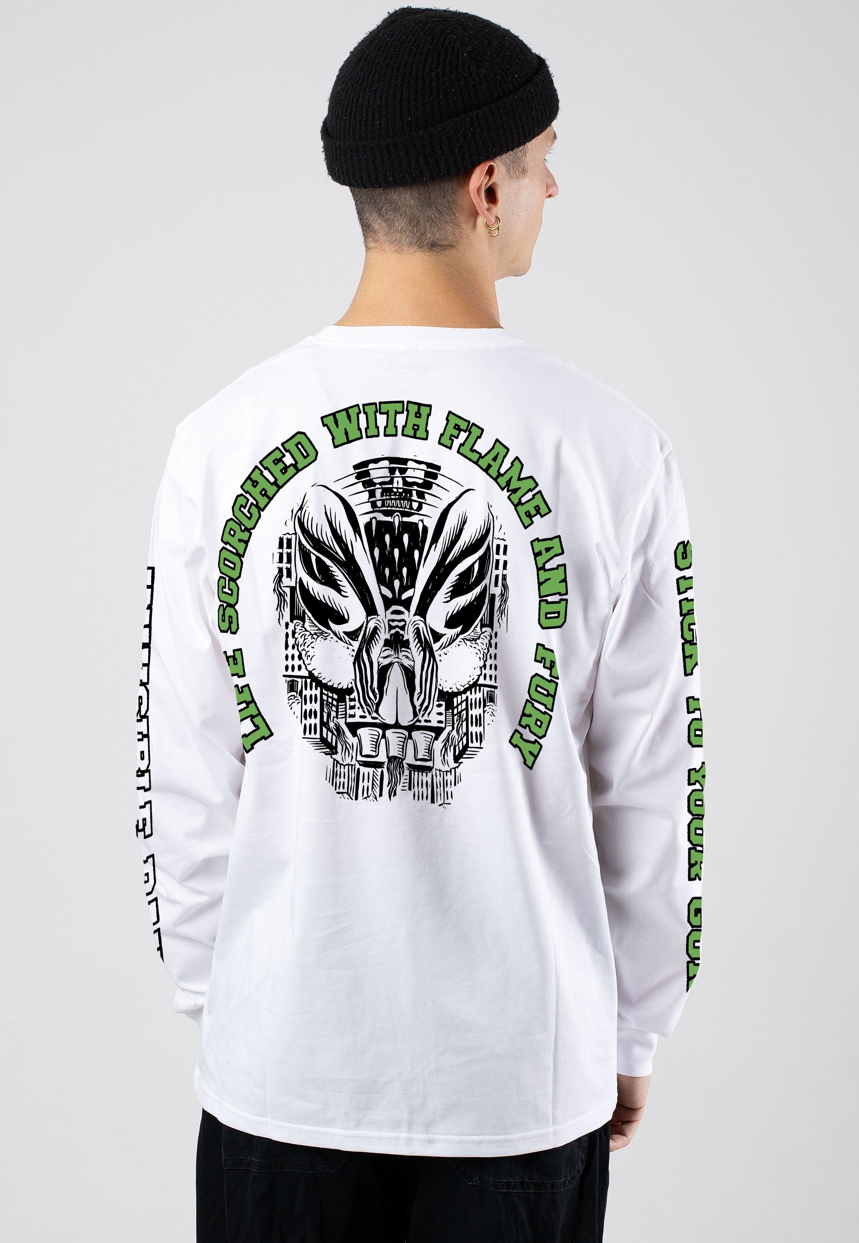 Stick To Your Guns - Flame And Fury White - Longsleeve | Men-Image