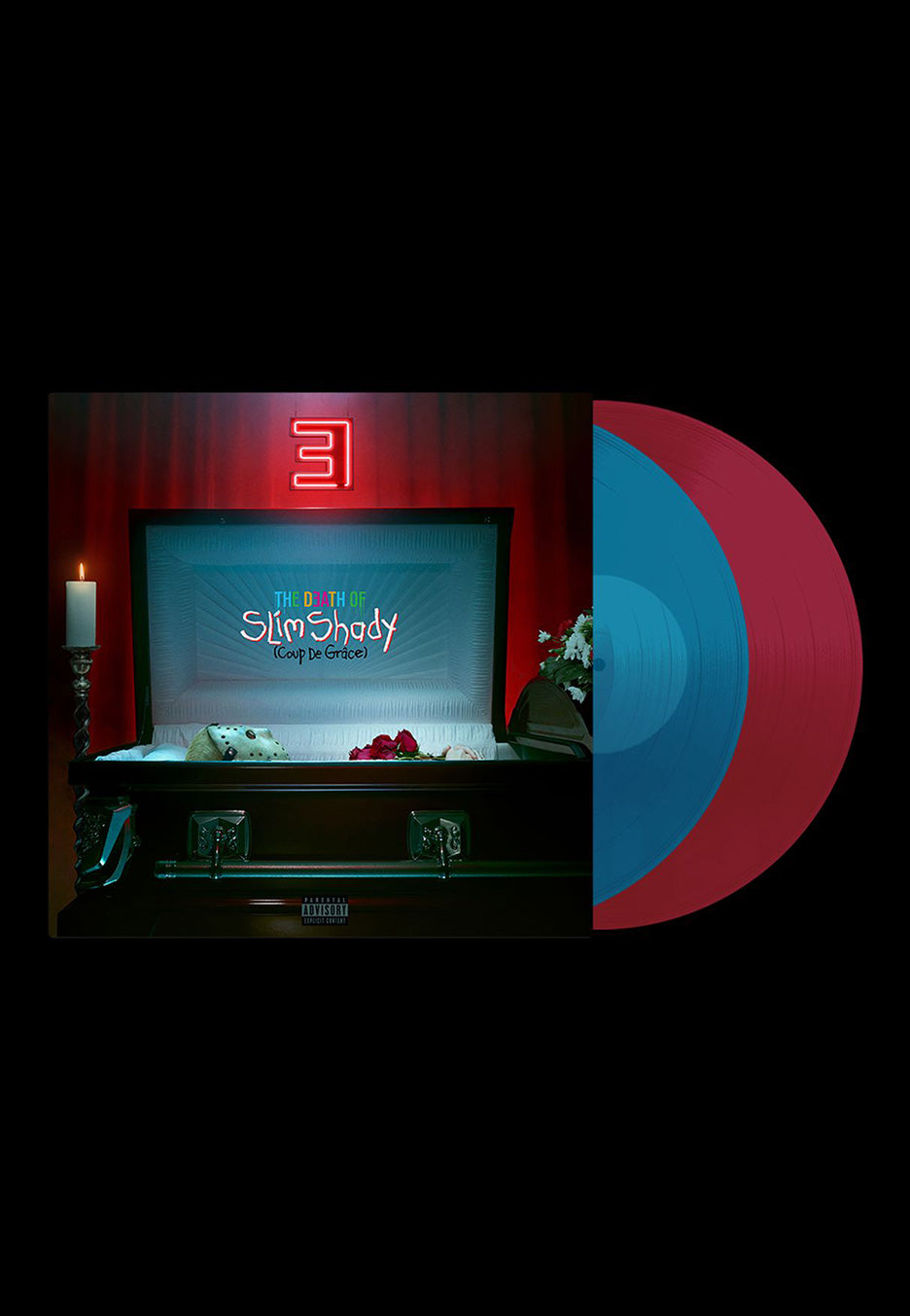 Eminem - The Death Of Slim Shady (Coup De Grâce) Ltd. Transparent Red Blue Indie Exclusive - Colored 2 Vinyl | Neutral-Image