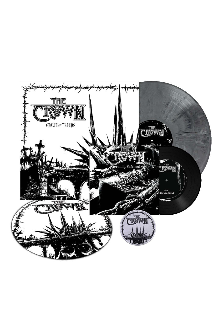 The Crown - Crown Of Thorns (Ltd. Edition) Iron Grey - Marbled Vinyl + 7 Inch | Neutral-Image