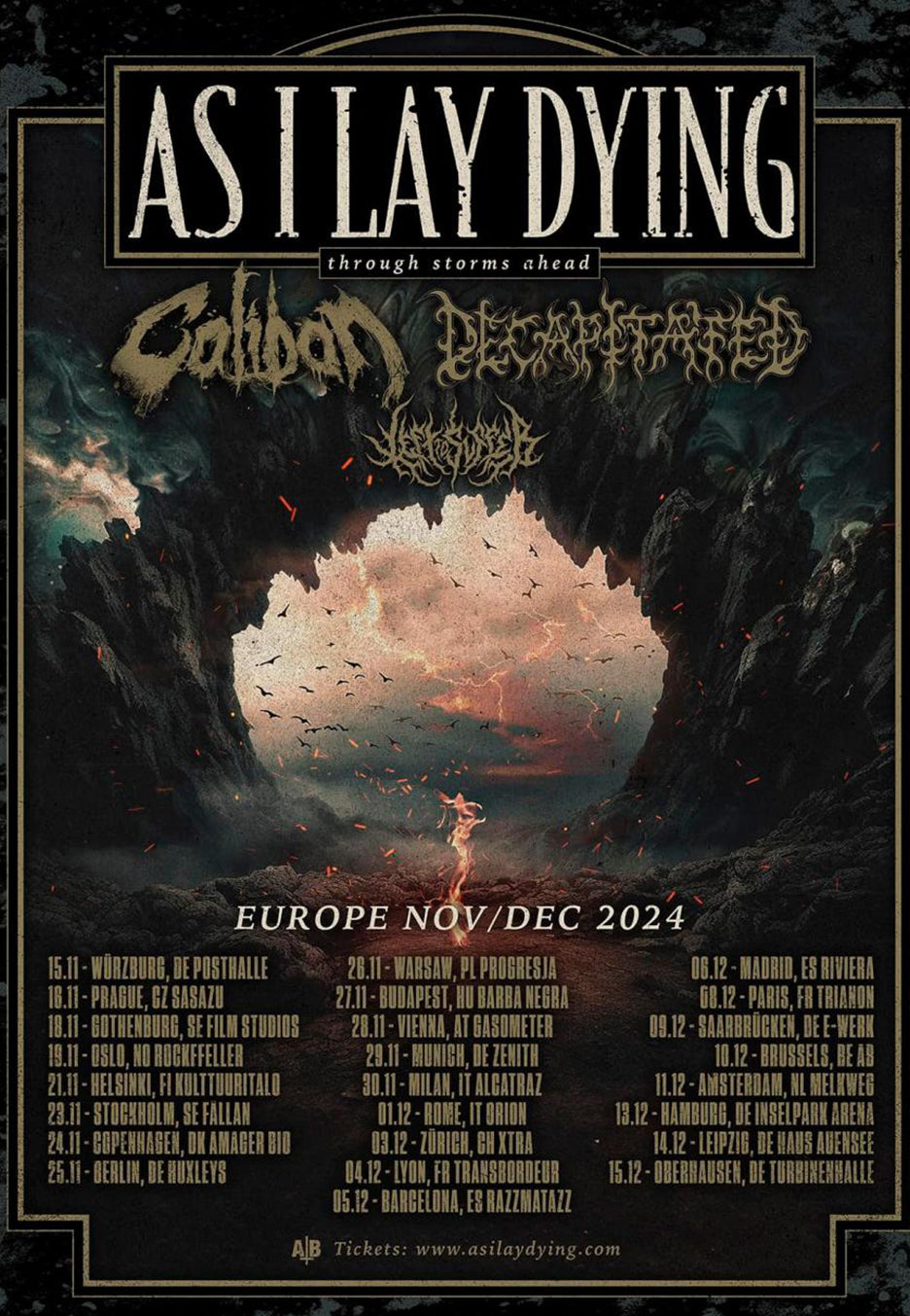 As I Lay Dying - 15.11.2024 Würzburg - Ticket  | Neutral-Image