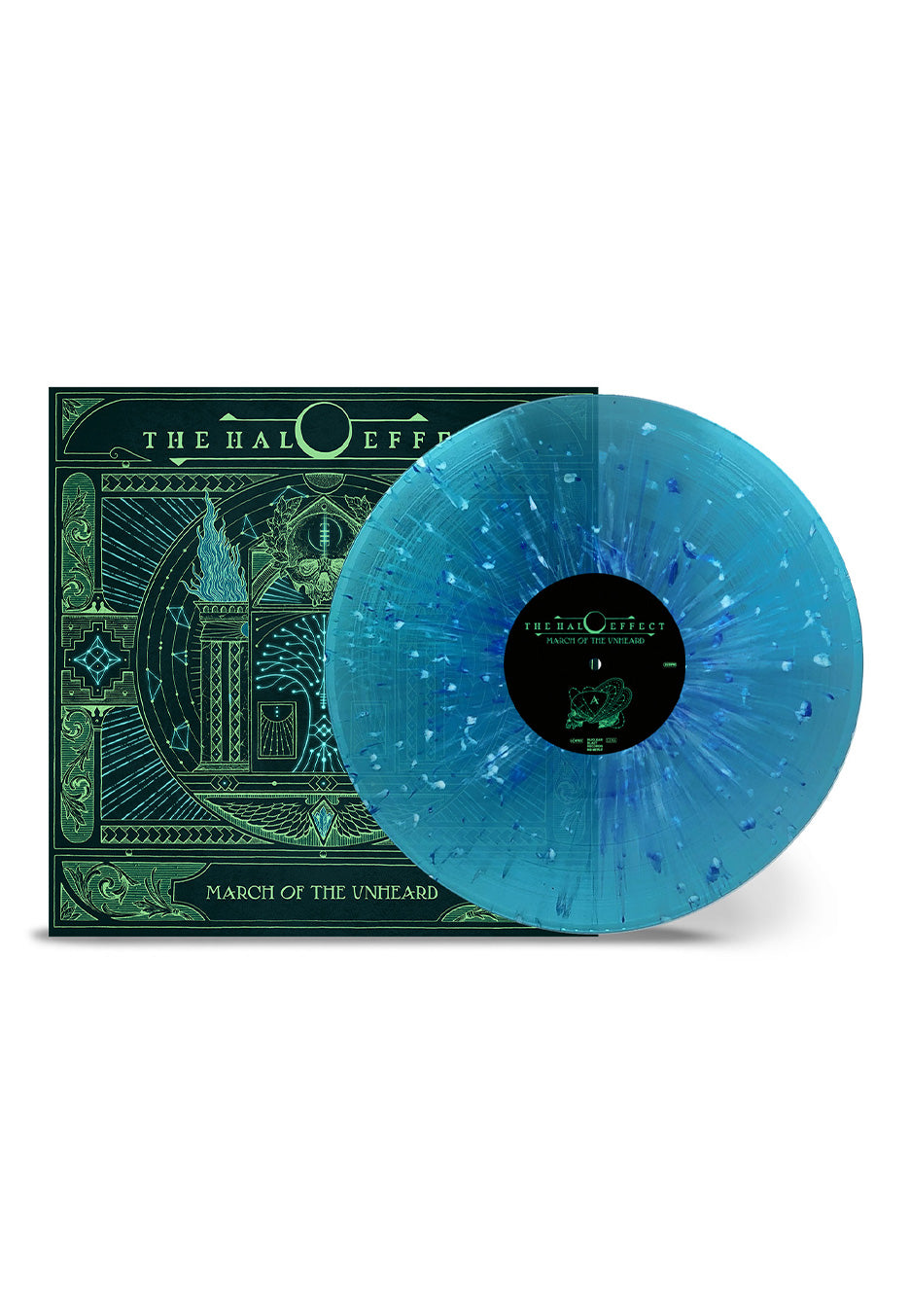 The Halo Effect -  March Of The Unheard Curacao w Ocean Blue/White Splatter - Colored Vinyl | Neutral-Image