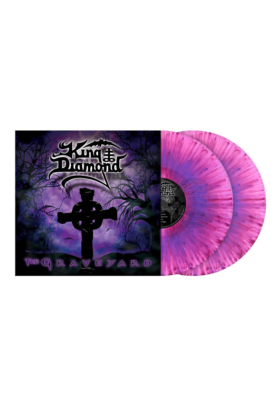 King Diamond - The Graveyard Ltd. Neon Pink w/ Purple - Splattered 2 Vinyl | Neutral-Image