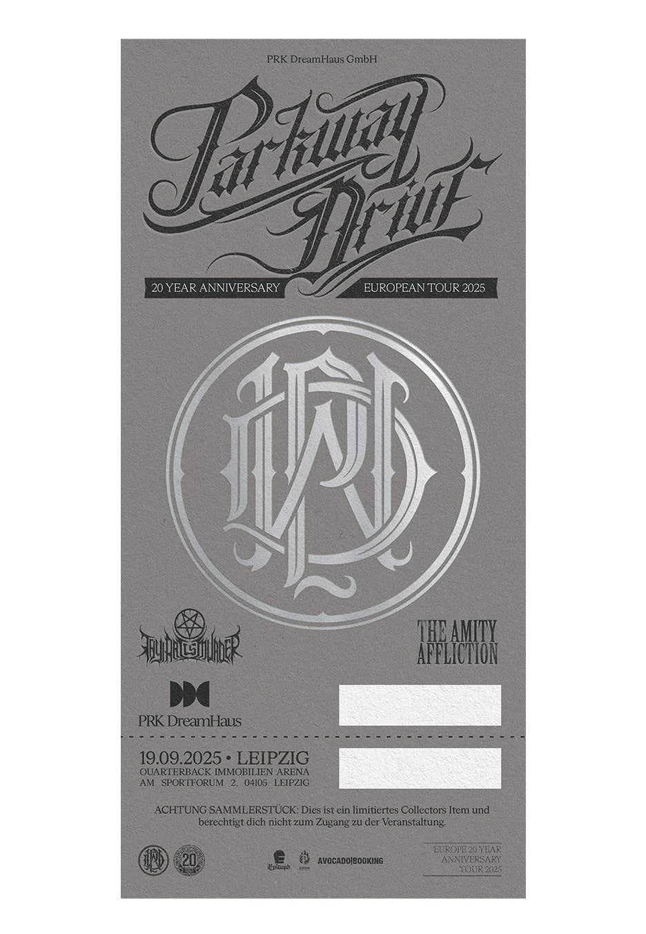 Parkway Drive - 28.09.2025 Stuttgart Stehplatz - Ticket