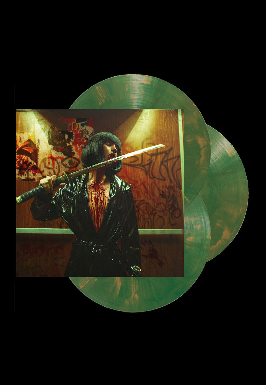 Bad Omens - Concrete Jungle [THE OST] Ltd. Green w/ Orange - Marbled 3 Vinyl | Neutral-Image