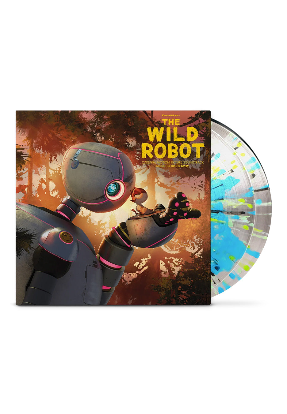 The Wild Robot - The Wild Robot OST (Kris Bowers) - Ltd. Crystal Clear w/ Blue/Mint/Green - Splattered 2 Vinyl | Neutral-Image