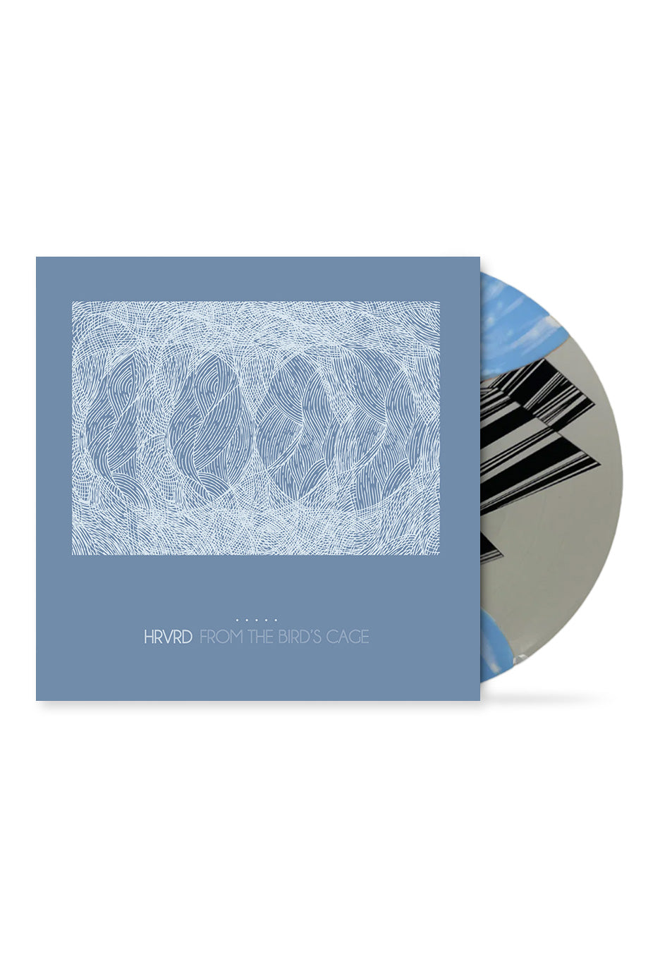 HRVRD - From The Bird's Cage Ltd. Frosted Clear & Baby Blue Moon Phase w/ White - Splattered 2 Vinyl | Neutral-Image