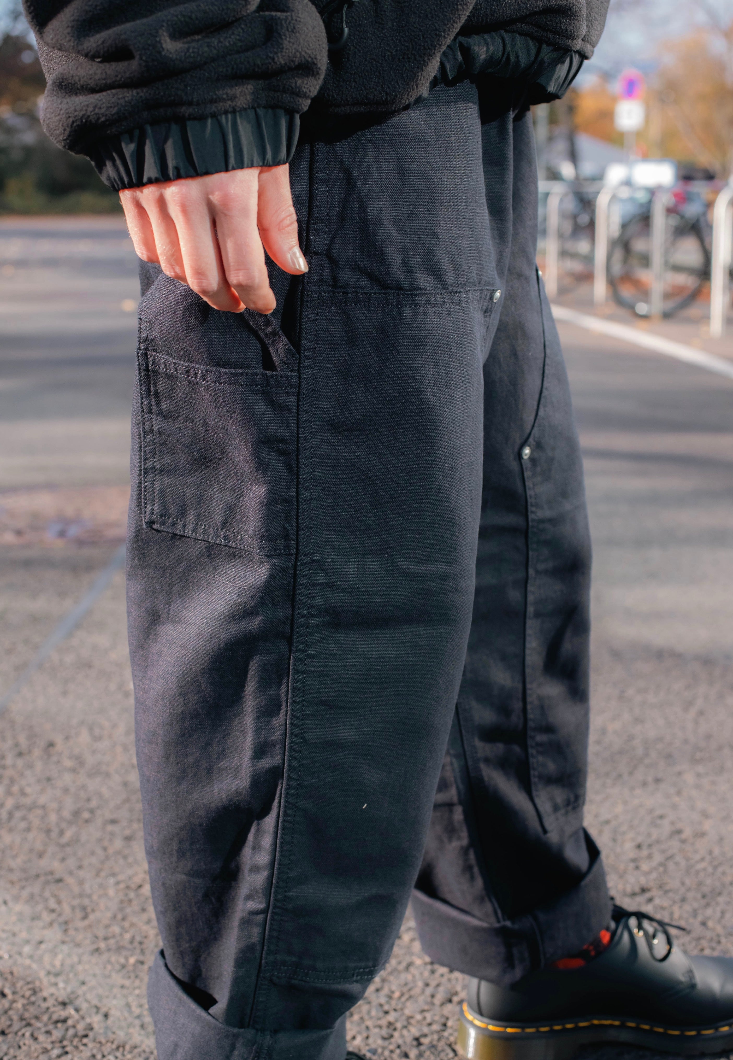 Carhartt WIP - Walter Double Knee Rinsed Black - Pants | Men-Image